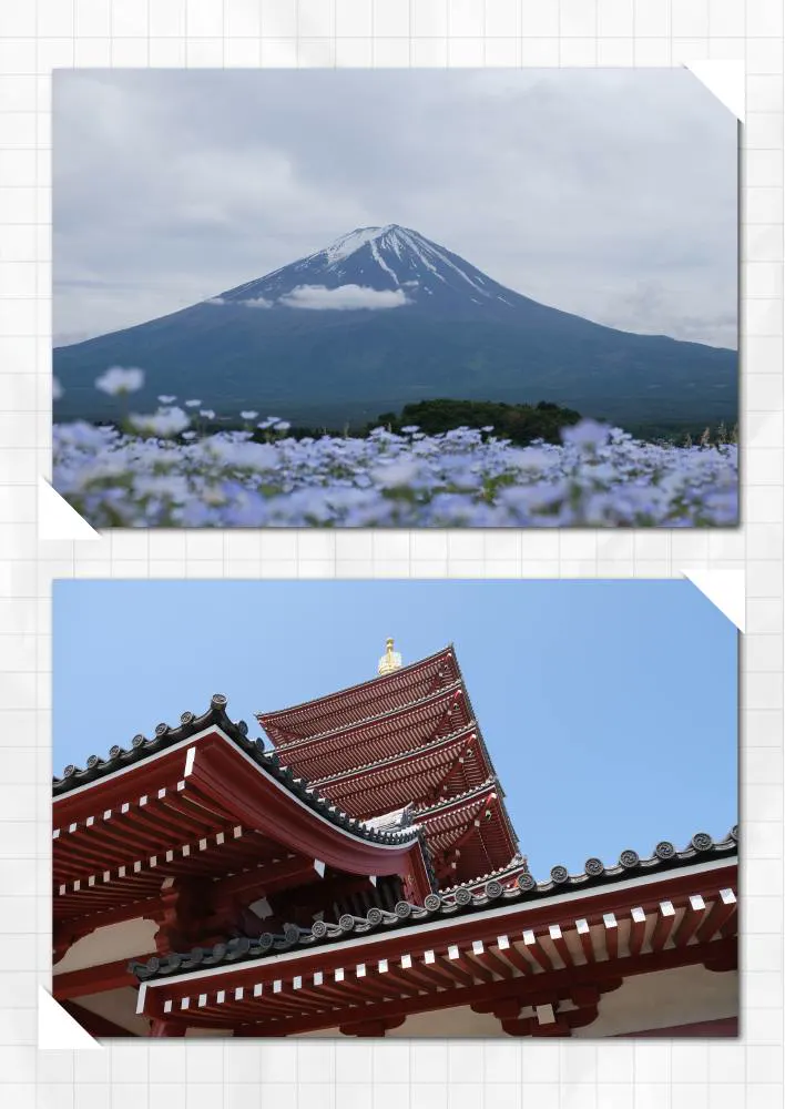 Mount Fuji and Japanese architecture photography